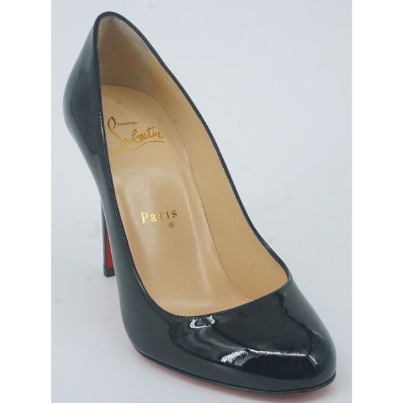 Christian Louboutin Fifille Black Patent Leather Pumps SZ 36.5 Round Toe $695 - Picture 2 of 12